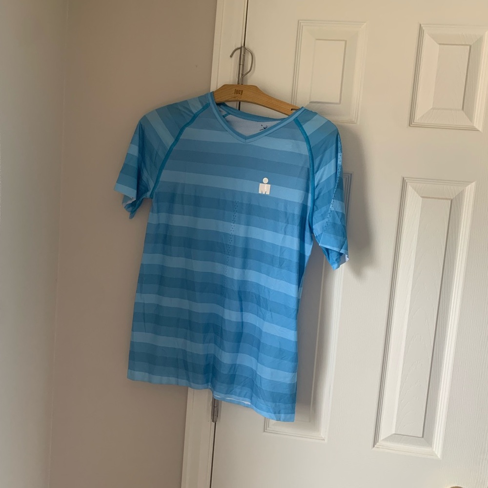 Iron Man Light Blue Striped Tee